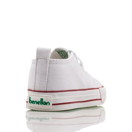 Benetton Beyaz Unisex Çocuk Keten Lastikli Sneaker BN 30771