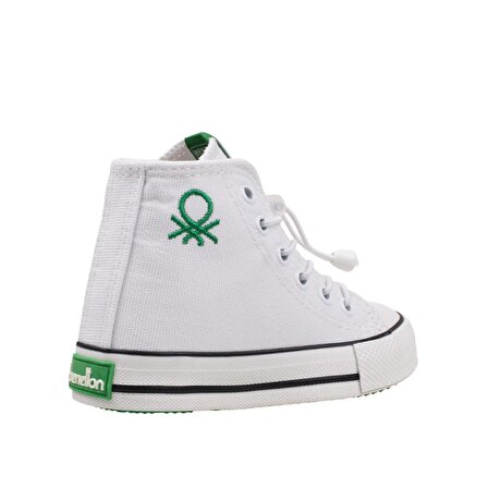 Benetton Beyaz Unisex Çocuk Boğazlı Sneaker BN 30651