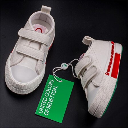 Benetton Beyaz Unisex Bebe Sneaker BN 30802