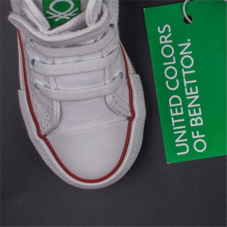 Benetton Beyaz Unisex Bebe Boğazlı Sneaker BN 30817
