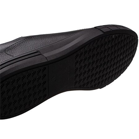 M2S Siyah Hakiki Deri Erkek Soft Casual Ayakkabı