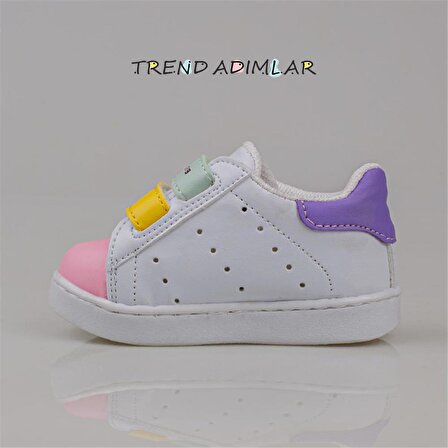 Trend Adımlar Pembe Işıklı İlk Adım Bebe Sneaker