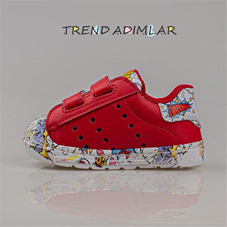 Trend Adımlar Kırmızı Hero İlk Adım Bebe Sneaker