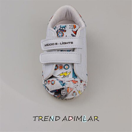 Trend Adımlar Beyaz Hero İlk Adım Bebe Sneaker