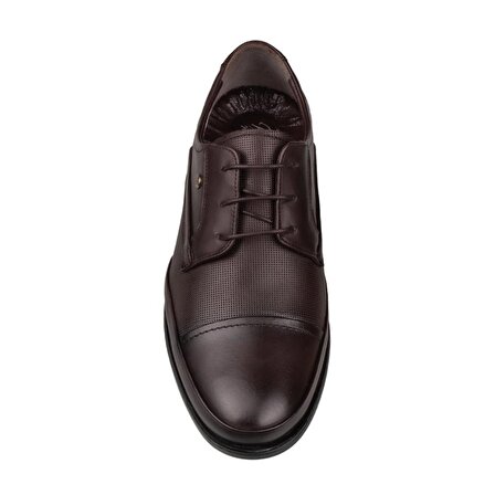M2S Kahverengi Erkek Hakiki Deri Comfort Kışlık Taban Ayakkabı