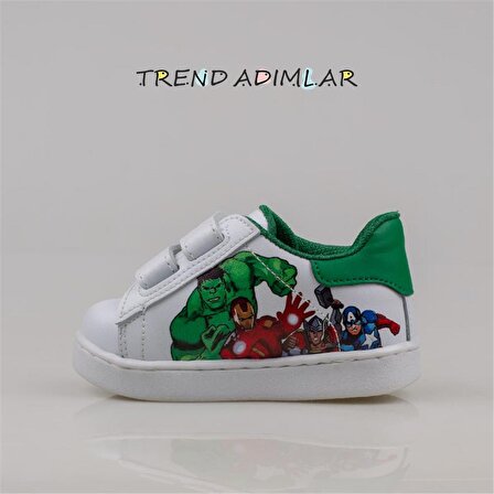 Trend Adımlar Beyaz Işıklı İlk Adım Bebe Sneaker