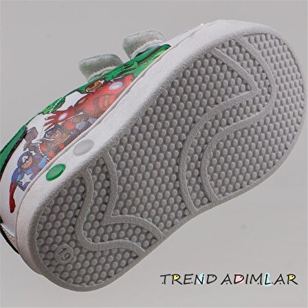 Trend Adımlar Beyaz Işıklı İlk Adım Bebe Sneaker