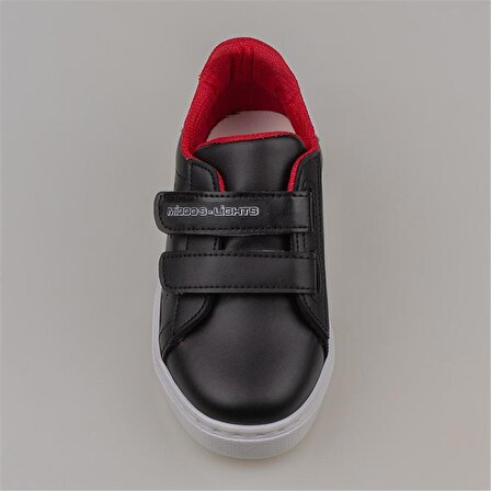 Trend Adımlar Siyah Erkek Çocuk Mevsimlik Cırtlı Sneaker