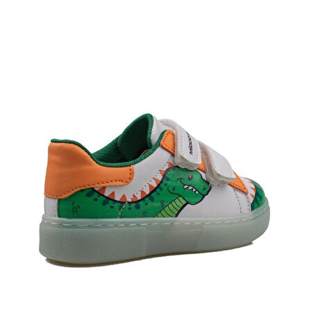 Trend Adımlar Yeşil Cute Monster Işıklı Çocuk Sneaker