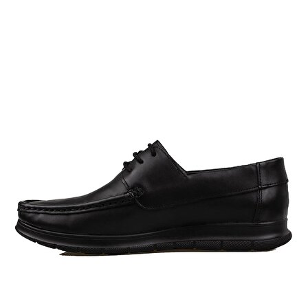 Slayka Siyah Comfort Erkek Hakiki Deri Bağcıklı Ayakkabı