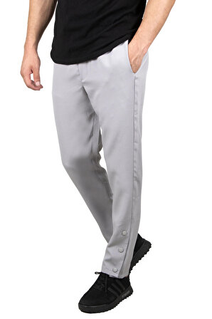 DeepSEA Erkek Gri Beli Lastikli Paçası Çıtçıtlı İnce Spor Pantolon 2300071