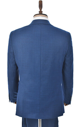 DeepSEA Erkek Koyu Mavi Çift Düğme Çift Yırtmaç Cep Kapaklı 2 Li Takım Elbise 2300375