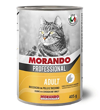 Morando Professional Tavuklu ve Hindili Yetişkin Kedi Konservesi 12 Adet 405 Gr 