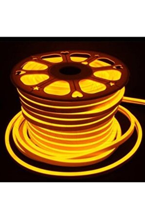 220V 2835 120 ledli 5 metre neon led amber ve 220v neon için güç kablosu