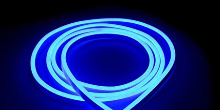 24V Neon Şerit Led Mavi Işık