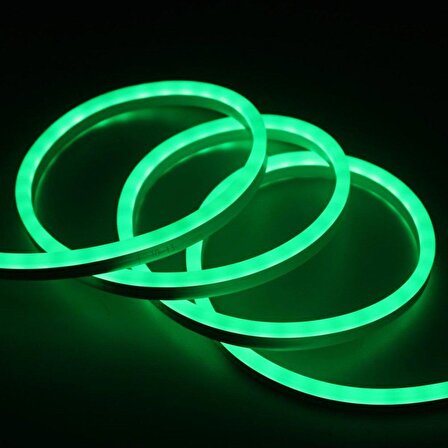 24V Neon Şerit Led Yeşil Işık