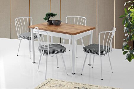Smart Açılır Mutfak Masası ve 4 Adet Sandalye Takımı 70*110cm