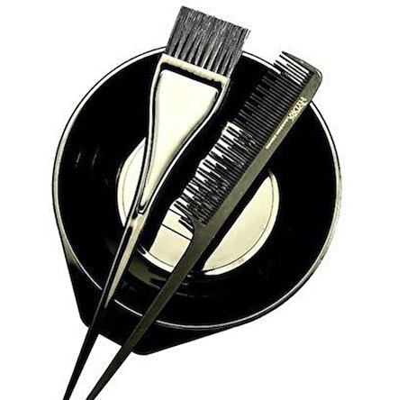 Saç Boyama Seti 3 Parça, Boya Fırçası + Krepe Tarağı Kabı