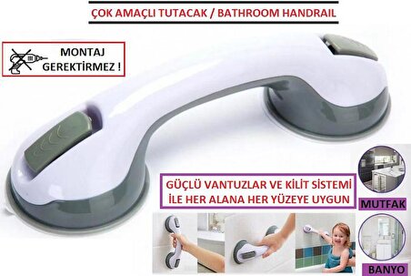 Bathroom Handrail Düşme Kayma Engelleyici  Kulp Banyo Tutacağı Çok Amaçlı Mutfak Tuvalet Tutunma Tutamaç