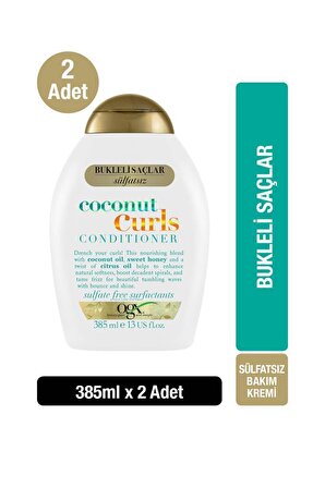 OGX Bukleli Saçlar için Nemlendirici Coconut Curls Sülfatsız Bakım Kremi 385 ml x2