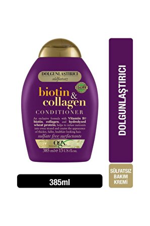 Ogx Biotin & Kolajen Hacim Verici Tüm Saç Tipleri İçin Sülfatsız Bakım Yapan Saç Kremi 385 ml