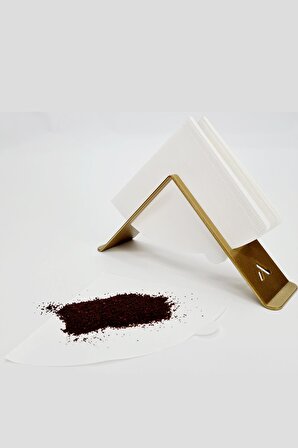 Filtre Kahve Kağıdı Tutucu Stand Aparatı Dekoratif Metal Peçetelik