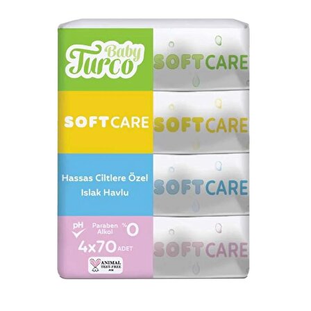 Baby Turco Softcare Islak Havlu 4x70 Adet