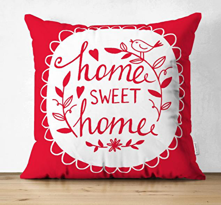 M'art Home Sweet Home Barbara Kırlent Kılıfı Kırmı
