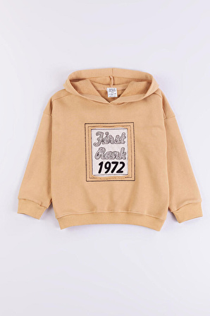 Kapüşonlu %100 Pamuk Erkek Çocuk Sweatshirt