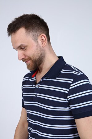neslice Erkek Lacivert Polo Yaka T-shirt XL-LACİVERT