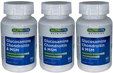 Nutrivita Nutrition Glucosamine Chondroitin Msm 3x90 Tablet Glukozamin Kondroitin