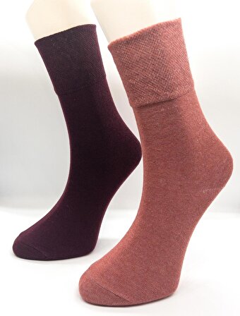 CİHO SOCKS 5 Çift Kadın Pamuklu Sıkmayan Lastikli Soket Çorap
