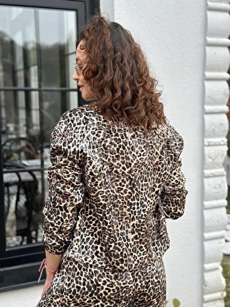 LEOPAR DESEN BOMBER CEKET