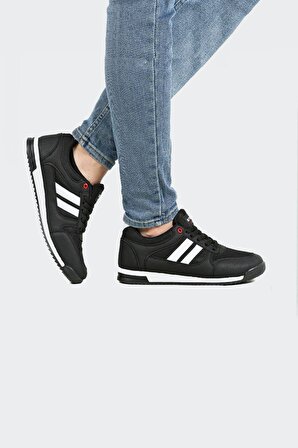 Unisex Yazlık Sneaker Koşu Ve Yürüyüş Ayakkabısı Siyah-Beyaz