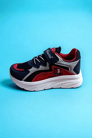 Unisex Çocuk Spor Ayakkabı Cırtlı lastikli Rahat Günlük Sneaker anorak Ayakkabı Yazlık Fileli spor