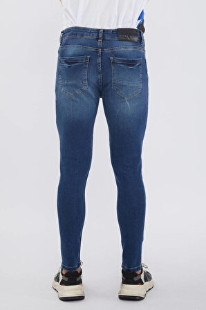 Erkek Mavi Skinny Fit Jean Pantolon