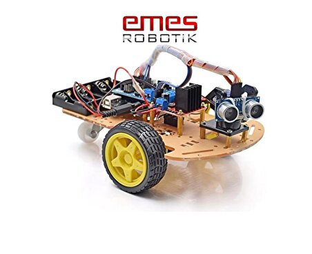 EMES ROBOTİK Arduino  Engelden Kaçan 2WD Robot Araba Kiti C1