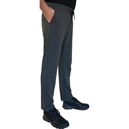 Exnex Clark 2 İplik Kumaş Beli Lastikli ve Düğmeli Önü Fermuarlı Antrasit Erkek Spor Pantolon