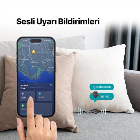 Ttec Apple Lisanslı Akıllı Takip Cihazı Air Tag Sesli Uyarı Kedi Köpek Araç Bavul Araç Takip Cihazı