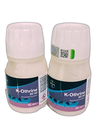 K-Othrine Haşere Ilacı 50 ml.  Sinekler, Pire, Hamam Böceği, Sivrisinekler, Kene, Tahtakurusu.2 ADET