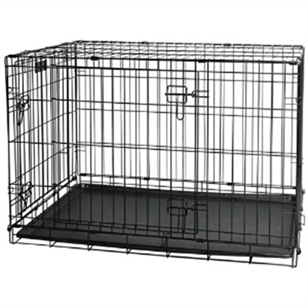 Köpek Kafesi İki Kapılı Katlanabilir 91X61X67 Cm
