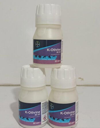 K-Othrine Haşere Ilacı 50 ml.  Sinekler, Pire, Hamam Böceği, Sivrisinekler, Kene, Tahtakurusu.3 ADET