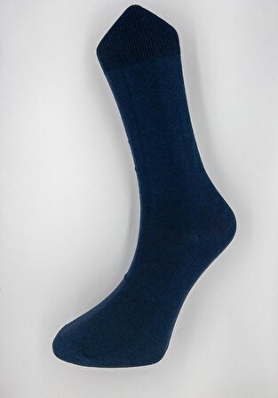 CİHO SOKCS Premium Dikişsiz 4 Çift 4 Mevsim Penye Pamuk Siyah-Füme-Gri-Lacivert Erkek Soket Çorap