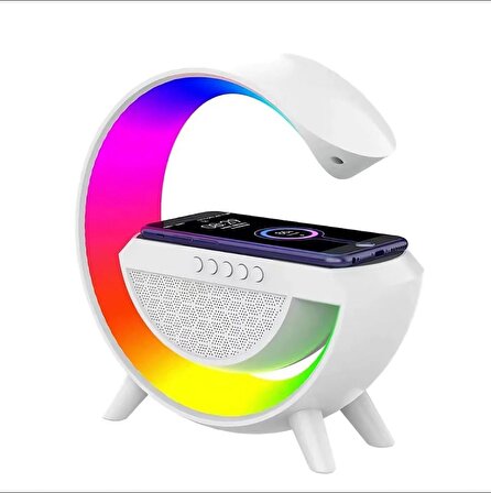 Nettech BS-23 3İN1 Rainbow Wireless Kablosuz Hoparlör - Speaker (Beyaz)