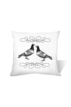 Cushion Design White Doves Yastık Kılıfı