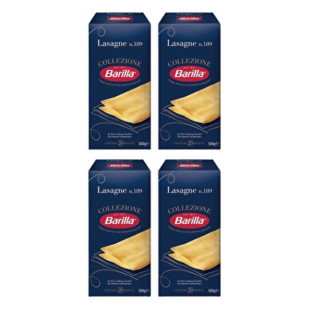 Barilla Lazanya / Lasagne n.189 Sade Makarna 500 Gr. x 4 Adet