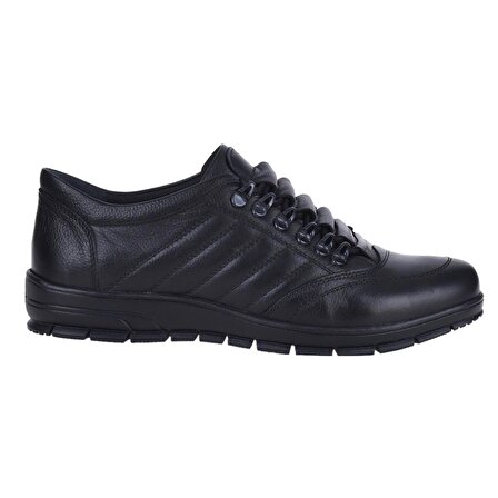 Berenni M197 Siyah %100 Deri Erkek Sneakers Spor Ayakkabı
