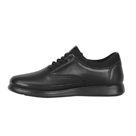 Balayk 066 Siyah Lz %100 Deri Erkek Sneakers Spor Ayakkabı