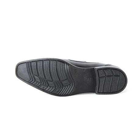 Berenni M573 Siyah Kauçuk %100 Deri Erkek Klasik Ayakkabı