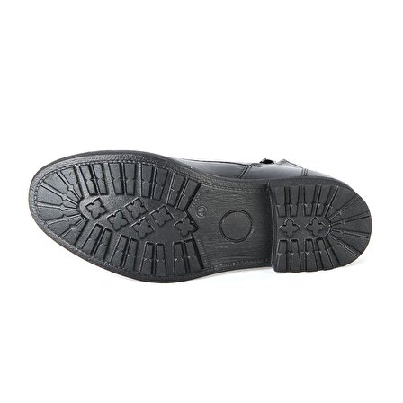 Crısso B905 Siyah Kauçuk %100 Deri Erkek Bot Ayakkabı